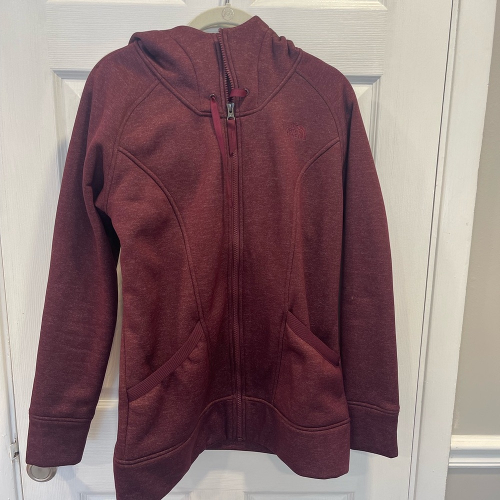 The North Face Red Hooded Zip-Up Jacket